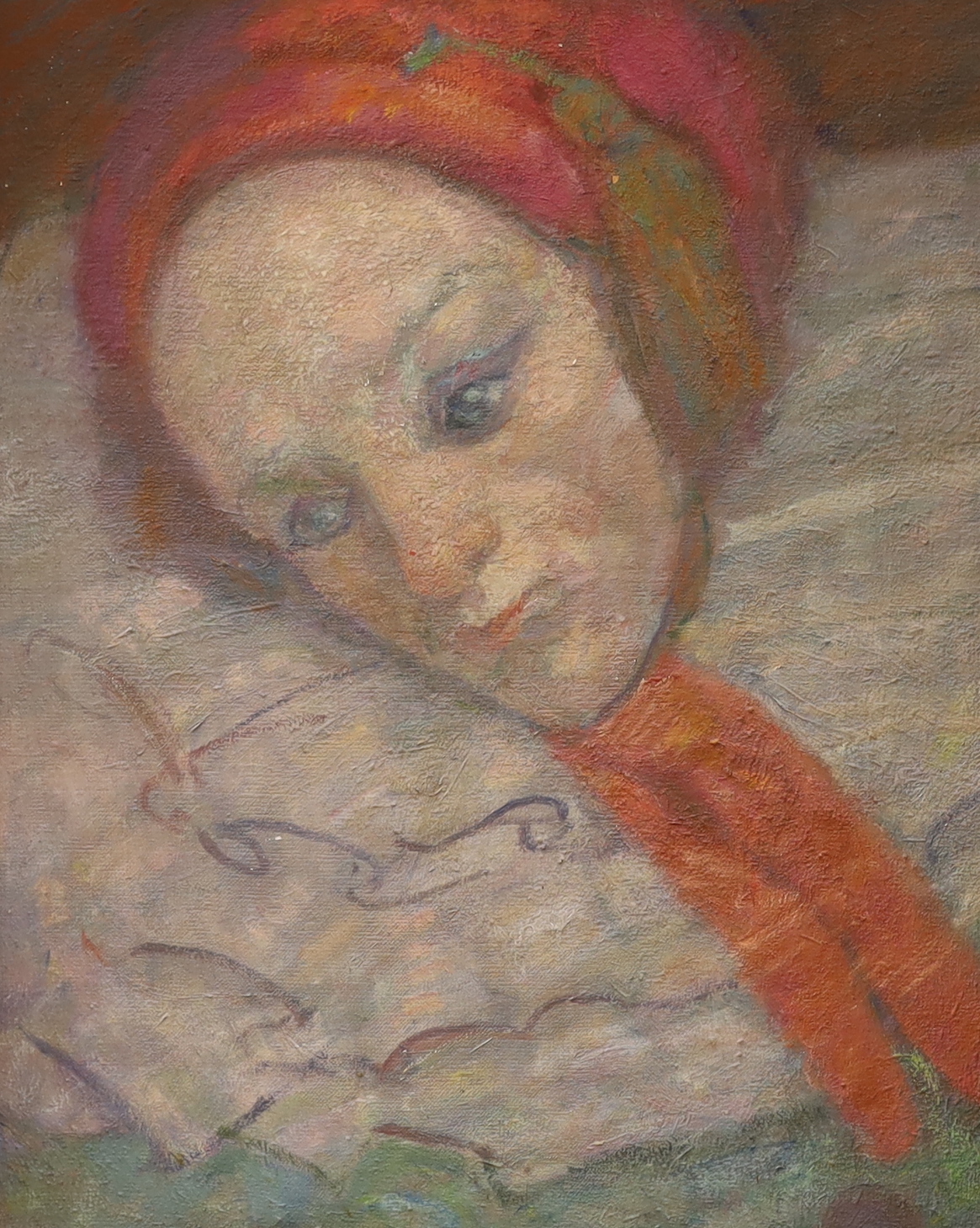 Albert Palmer (1911-1985), oil on canvas, Study of a figure, 60 x 50cm